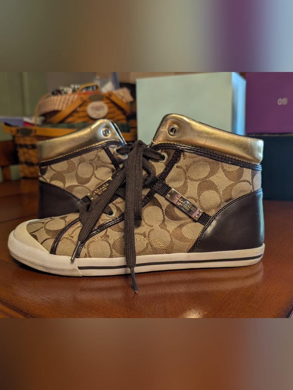Coach - Freesia Hightop Sneaker - Size 9B